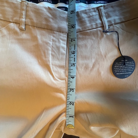 NWT Express Editor Camel Pants Low Rise Flare Leg, Size 8 Long - Picture 11 of 15